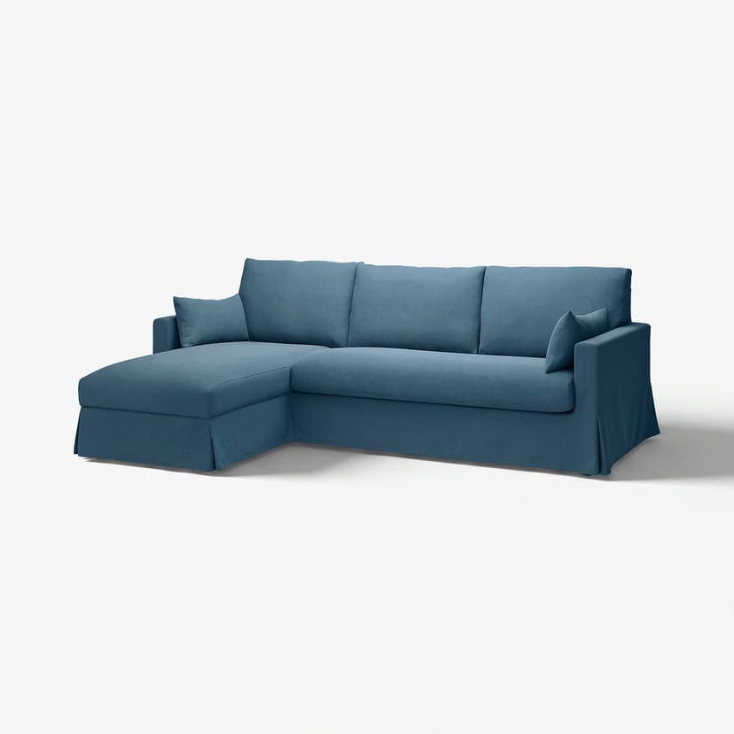 HYLTARP — Sofa 3o z szezlongiem, lewy, Tallmyra niebieski,