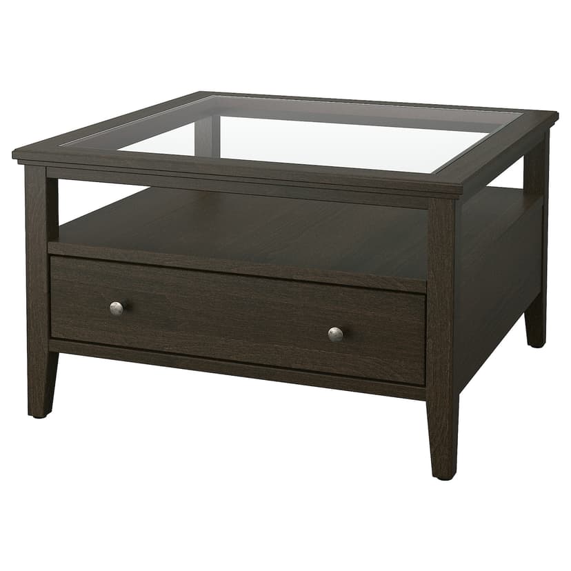 IDANÄS — журнальный стол, темно-коричневый морилка, 80x80 см