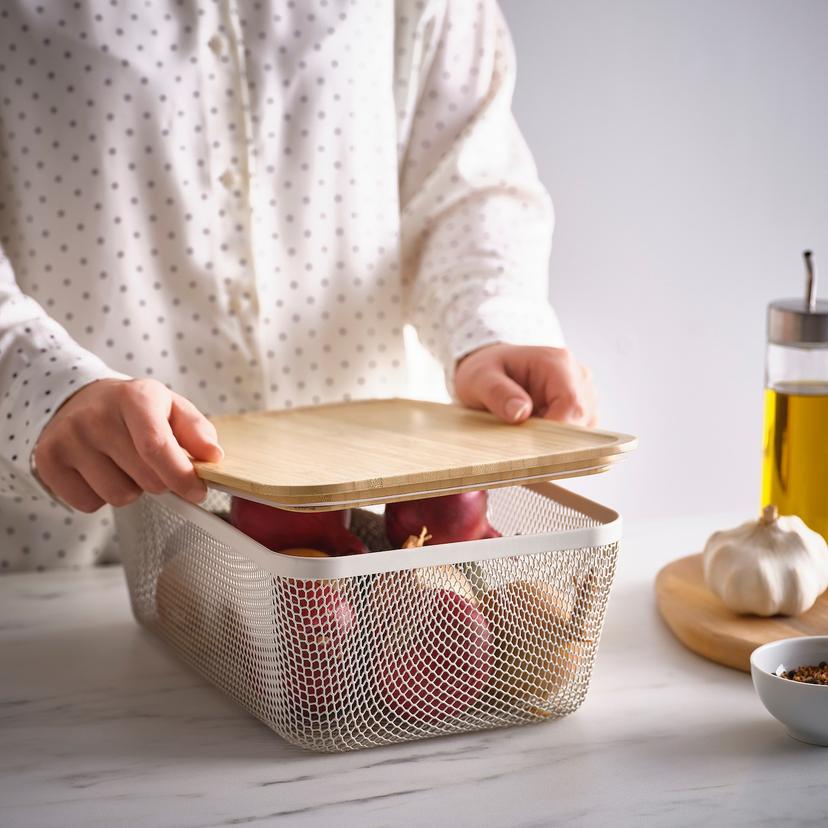 IKEA 365+ — Корзина для продуктов с крышкой, 32x21x13 см