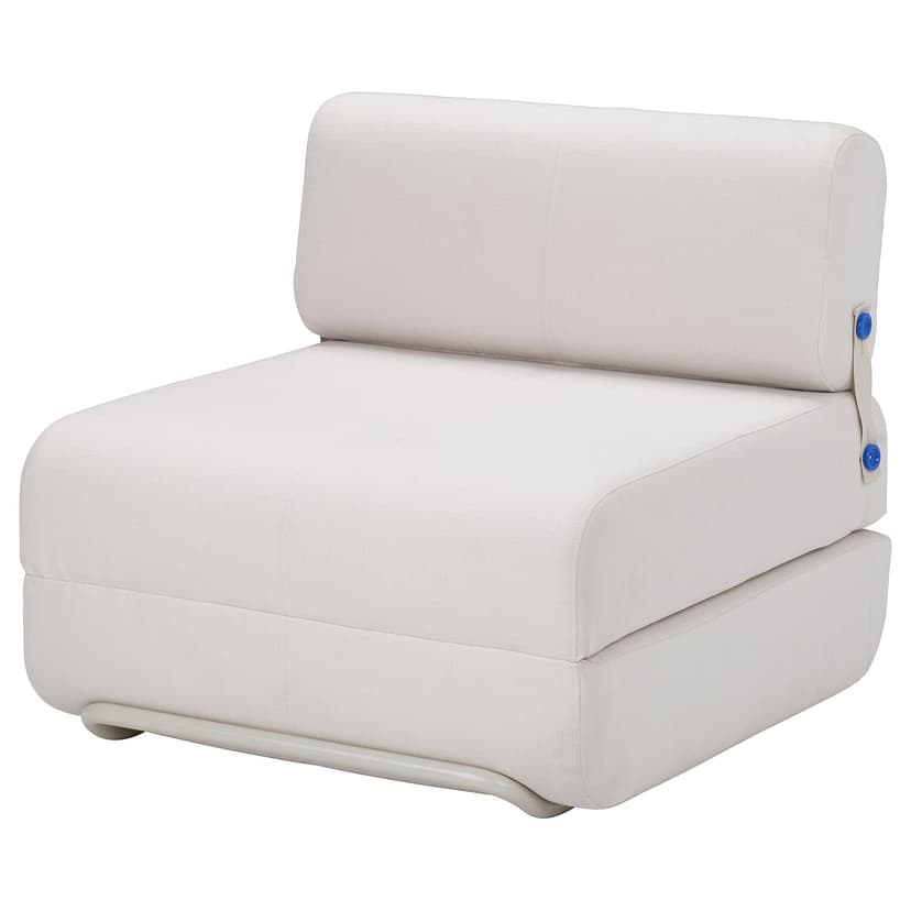 IKEA PS 2026 — Fotel rozkładany, Skiftebo jasny szarobeżowy,