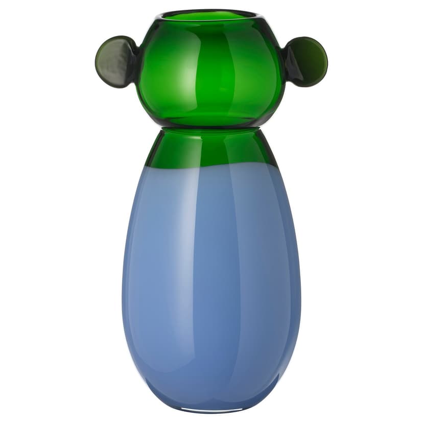 IKEA PS 2026 — Wazon, szkło/niebieski/zielony,