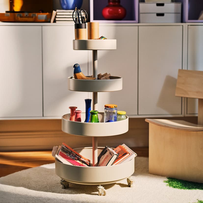 IKEA PS 2026 — Тележка, бежевый, 89x48 см