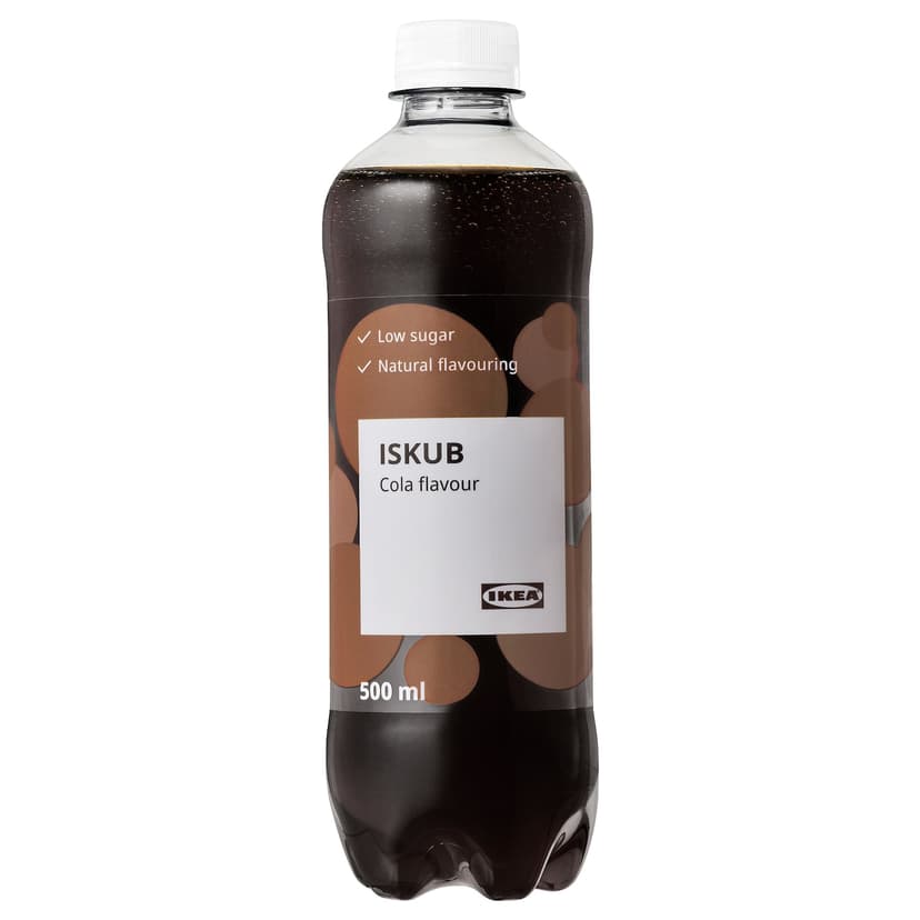 ISKUB — газированный напиток, вкус колы/с сахаром и подсластителями, 500 мл