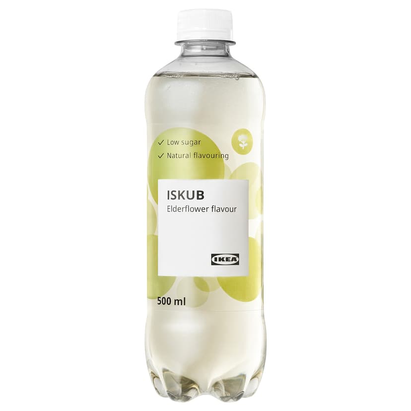 ISKUB — Газированный безалкогольный напиток со вкусом бузины / с сахаром и подсластителями