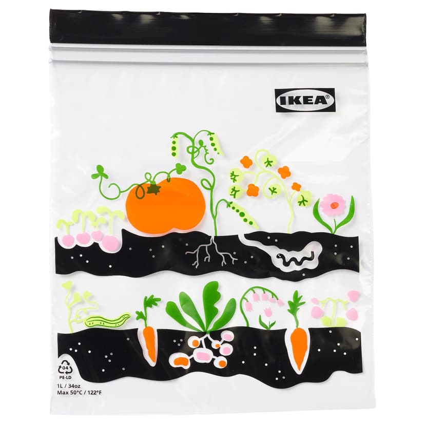 ISTAD — Torebka strunowa, w owoce/warzywa czarny,