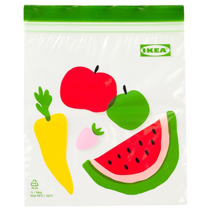 ISTAD — Torebka strunowa, w owoce/warzywa zielony,