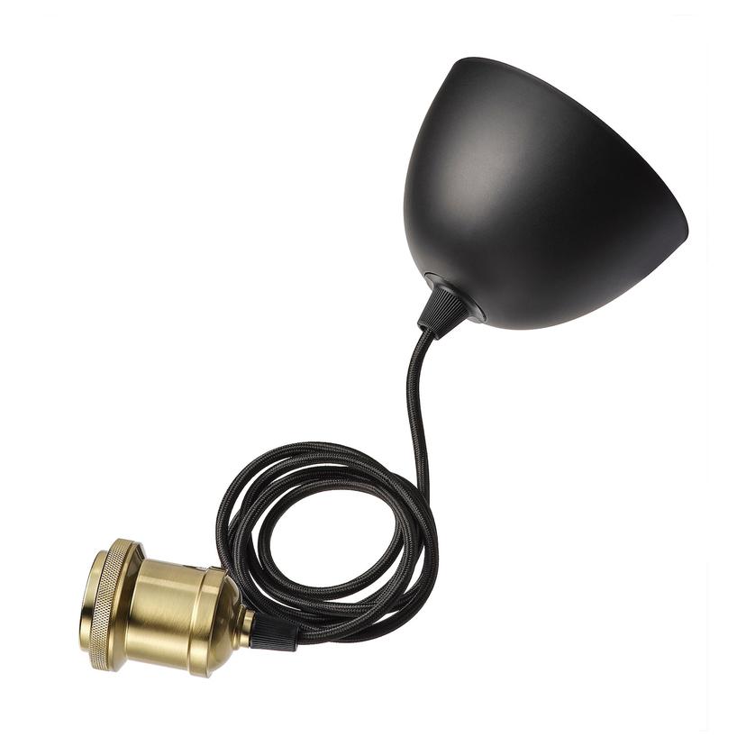 JÄLLBY — Oprawka z kablem, tkanina mosiądzowane,