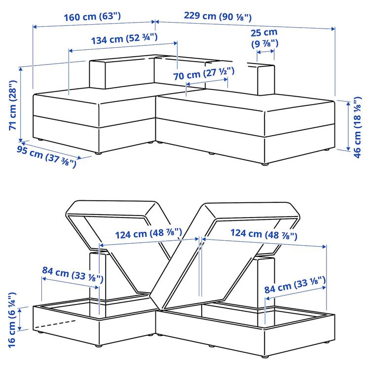 модули козетки, самласа темный желто-зеленый dimensions