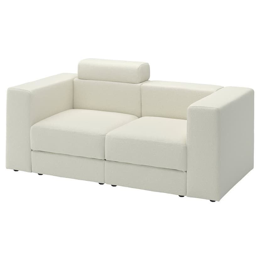 JÄTTEBO — Sofa modułowa, 2-osobowa, z zagłówkiem/Axvall kremowy,