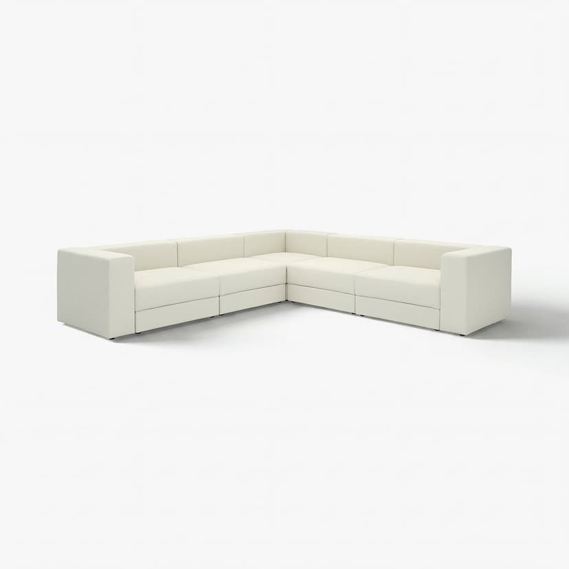 JÄTTEBO — Sofa narożna modułowa, 6-osobowa, Axvall kremowy,