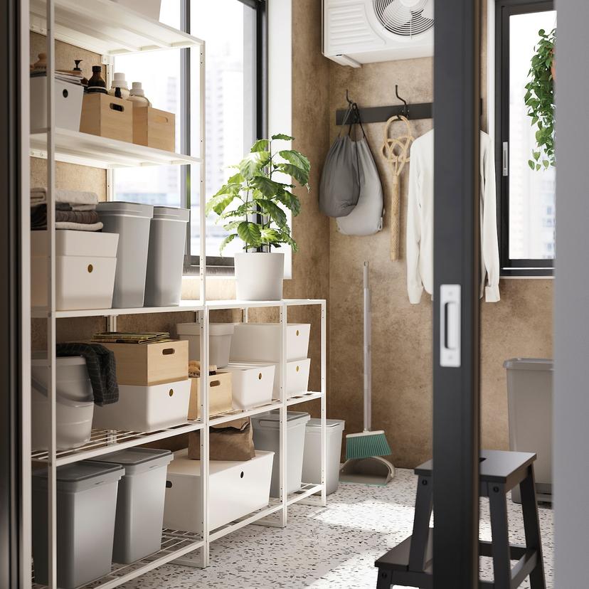 JOSTEIN — стеллаж, д/дома/улицы/белый, 182x40x180 см