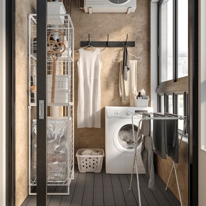 JOSTEIN — стеллаж с сумками и решеткой