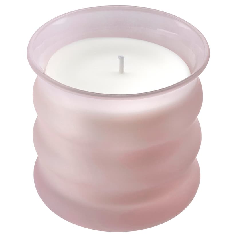 JUVELTRAST — Świeca zapachowa w szkle, czerwone owoce jagodowe różowy,