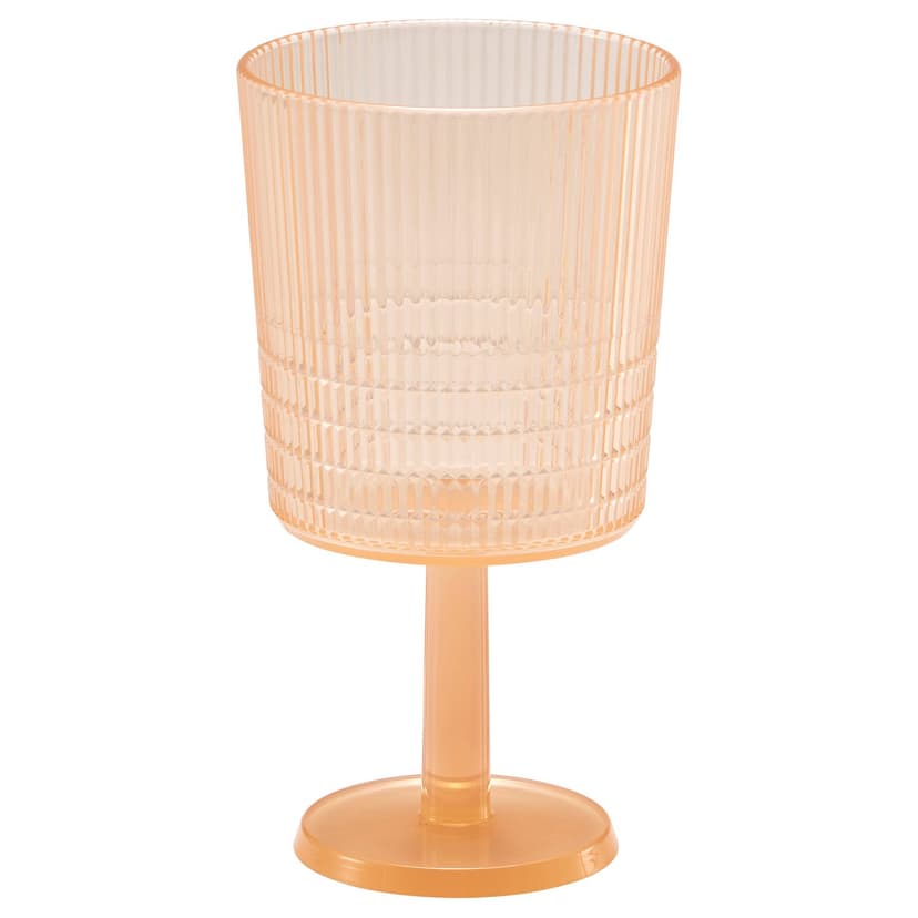 KALLSINNIG — Kieliszek do wina, plastik/pomarańczowy,