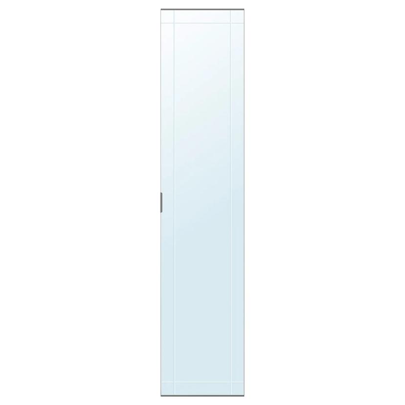 KAMMARTORP — Зеркальная дверца с амортизирующими петлями, серая.