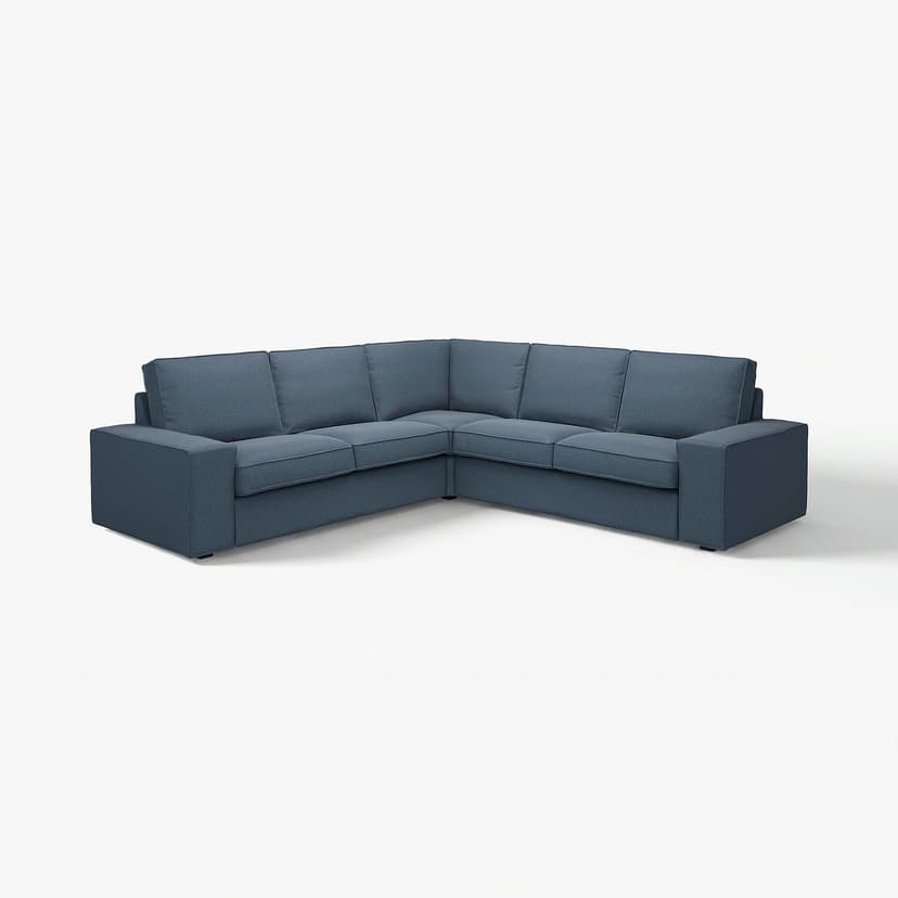 KIVIK — Sofa narożna 4-osobowa, Gunnared niebieski,