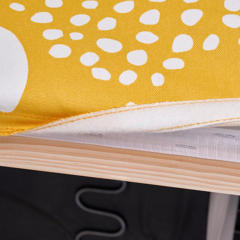 KLIPPAN — Двухместный диван, узор Tingetorp желто-белый с цветочным рисунком.