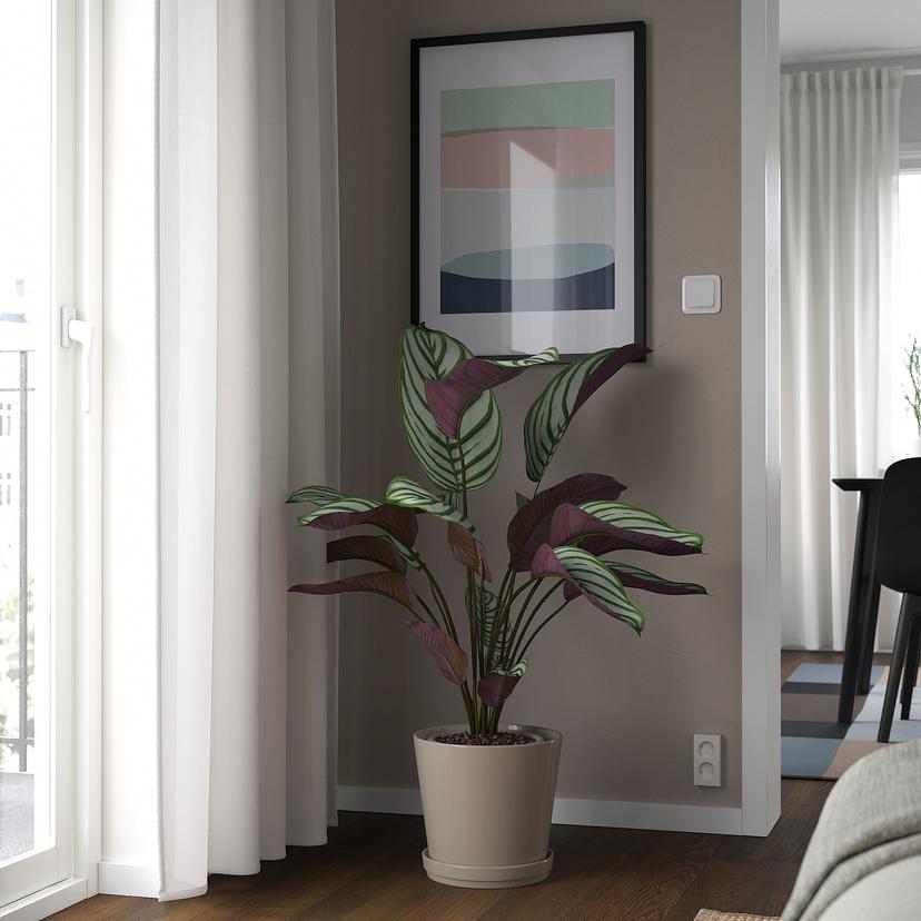 KLOTLÖNN — Цветочный горшок с поддоном, 24 см