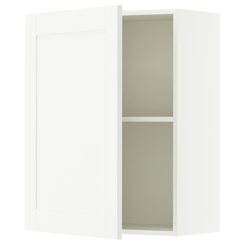 KNOXHULT — Навесной шкаф с дверцей, белый каркас, 60x75 см