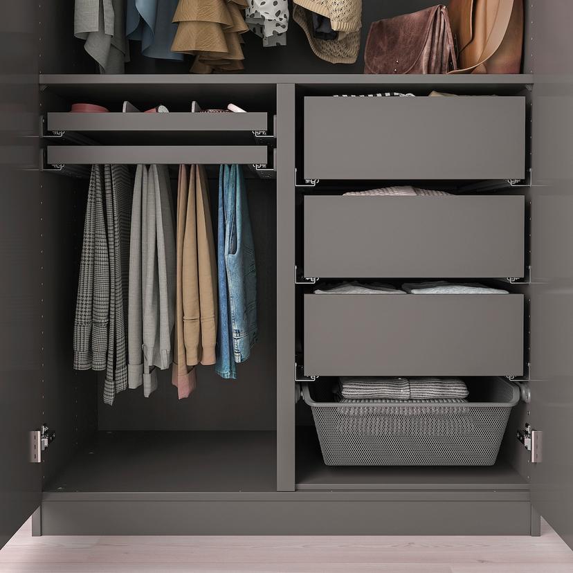 KOMPLEMENT — разделитель д/каркасов, темно-серый, 100x58 см