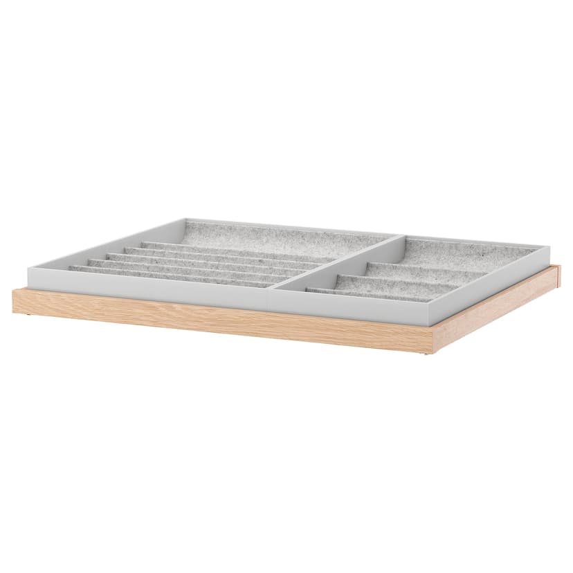 KOMPLEMENT — выдвижная полка+вставка, под беленый дуб, 75x58 см