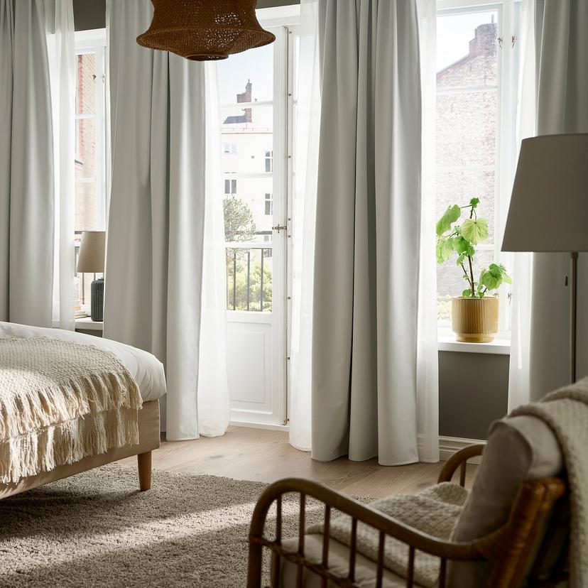 KORGMOTT — Затемняющие шторы, 1 пара, 145x300 см