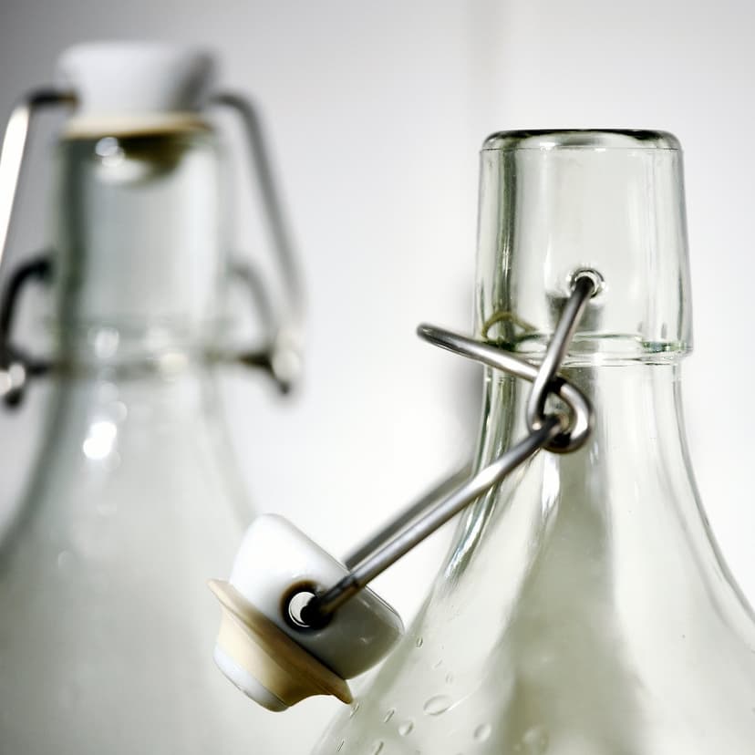 KORKEN — бутылка с пробкой, прозрачное стекло, 0.5 л