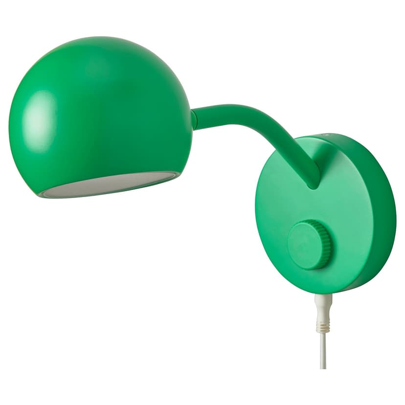 KORVSNÖRE — Lampa ścienna LED, można przyciemniać/zielony,
