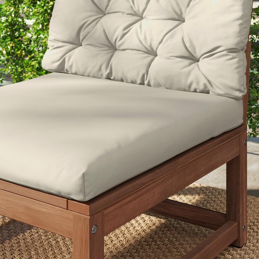 KUDDARNA — подушка на сиденье,д/садовой мебели, светлый серо-бежевый, 62x62 см