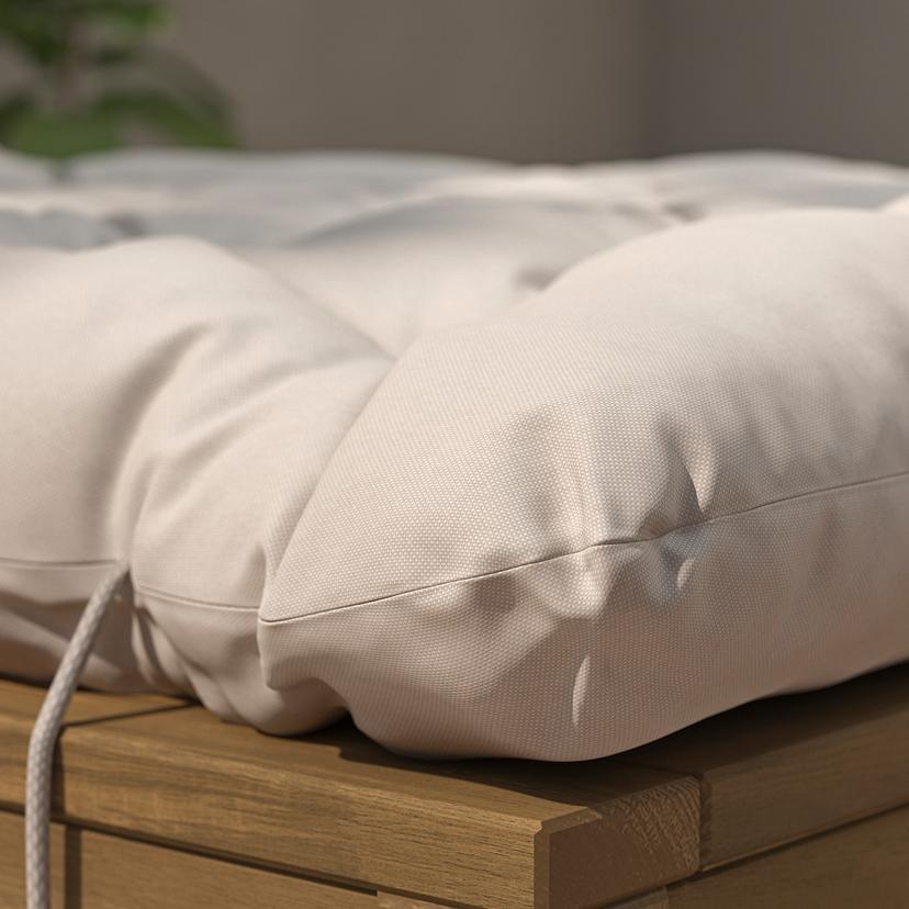 KUDDARNA — Подушка для садового шезлонга, светло-серо-бежевая.