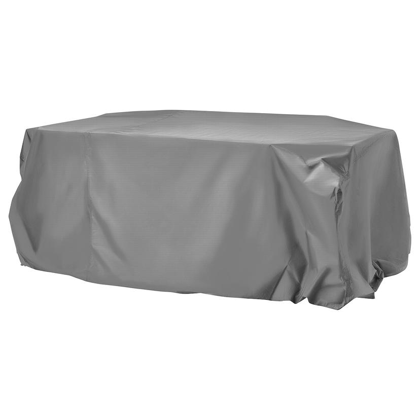 KUGGASKÄR — чехол для садовой мебели, серый, 220x220 см