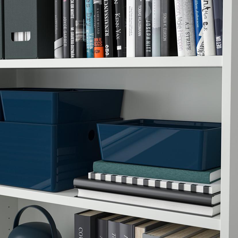 KUGGIS — Pojemnik z pokrywką, czarnoniebieski,