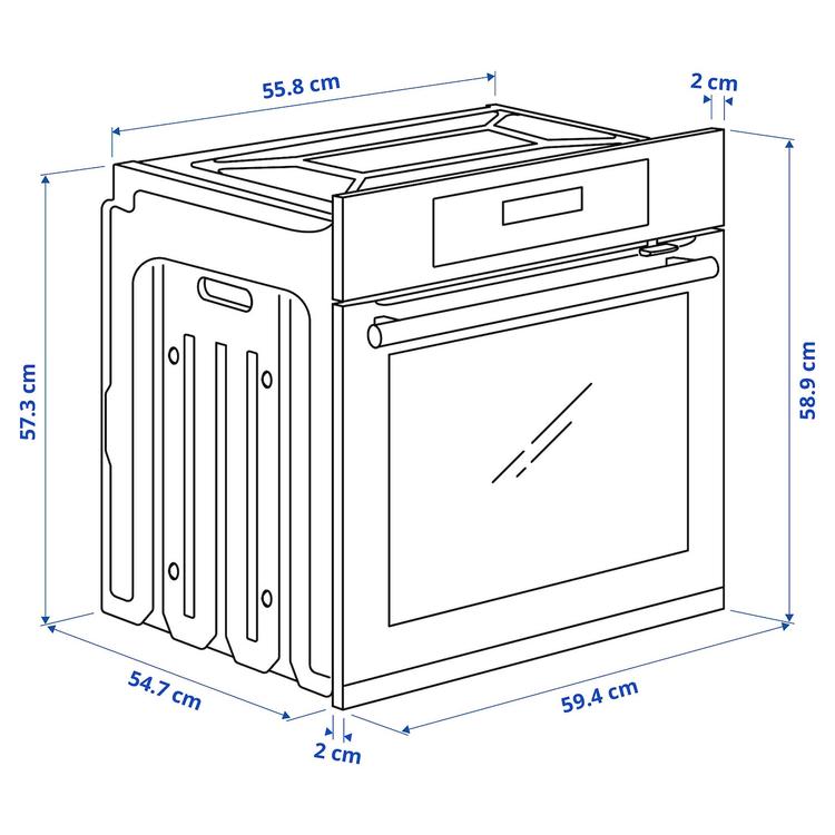 духовка с горяч обдув и пирол функ, ИКЕА 700 нержавеющая сталь dimensions