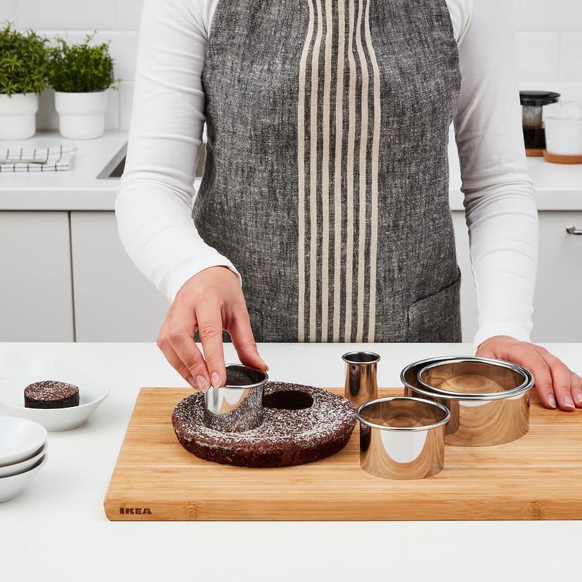 LÄTTBAKAD — формочка для печенья, 5 шт., серебристый