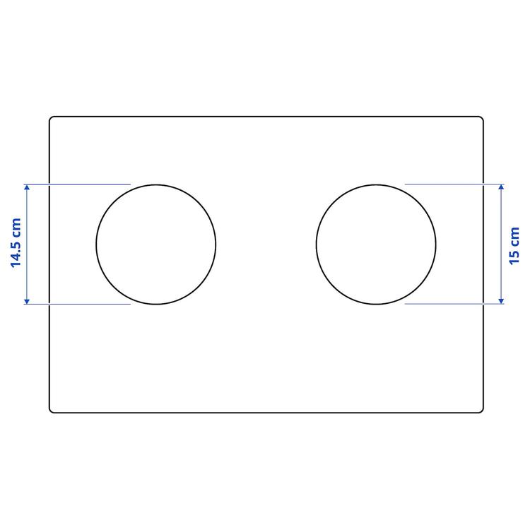 индукц варочн панель, встраиваемая 2 конфорки/черный dimensions