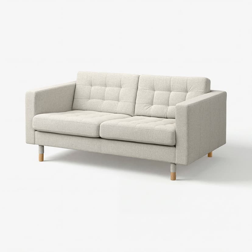 LANDSKRONA — Sofa 2-osobowa, Gunnared/beżowy drewno,