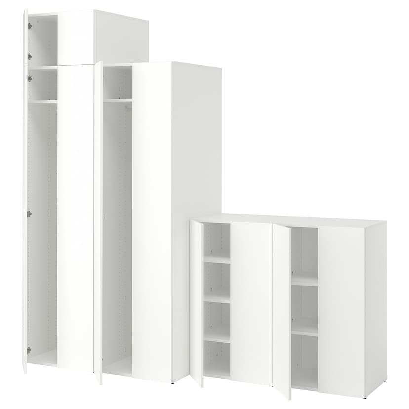 LASTARE — Гардероб, комбинация, белый, 240x62x237 см
