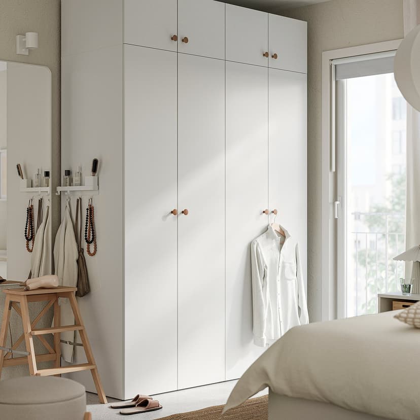 LASTARE — Гардероб, комбинация, белый, 160x62x237 см