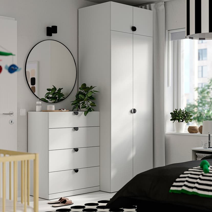 LASTARE — Гардероб, комбинация, белый, 160x62x237 см
