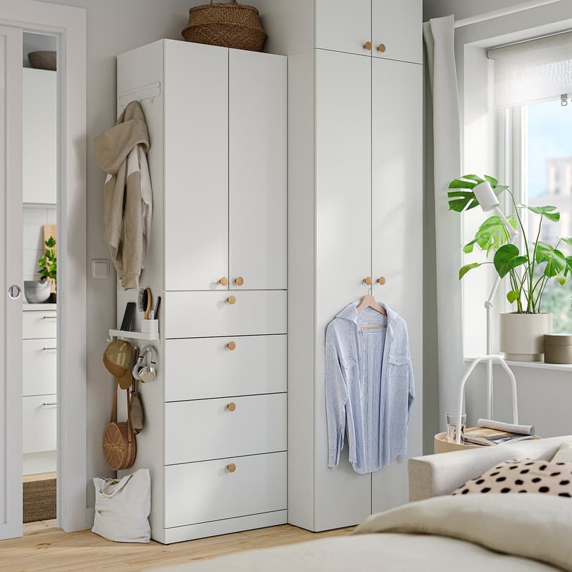 LASTARE — Гардероб, комбинация, белый, 120x62x237 см