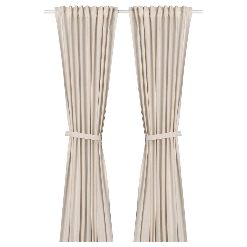 LENDA — гардины с прихватом, 2 шт., белый с оттенком, 140x300 см
