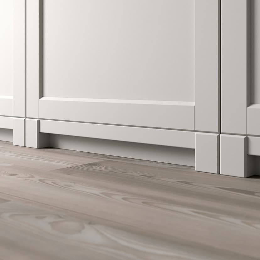 LERHYTTAN — ножка для декоративного цоколя, светло-серый, 8 см