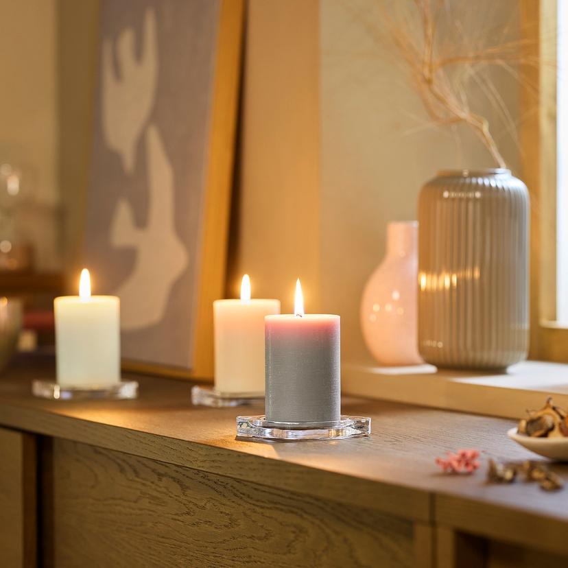 LOTSFÅGEL — Blokowa świeca zapachowa, wanilia beżowy,