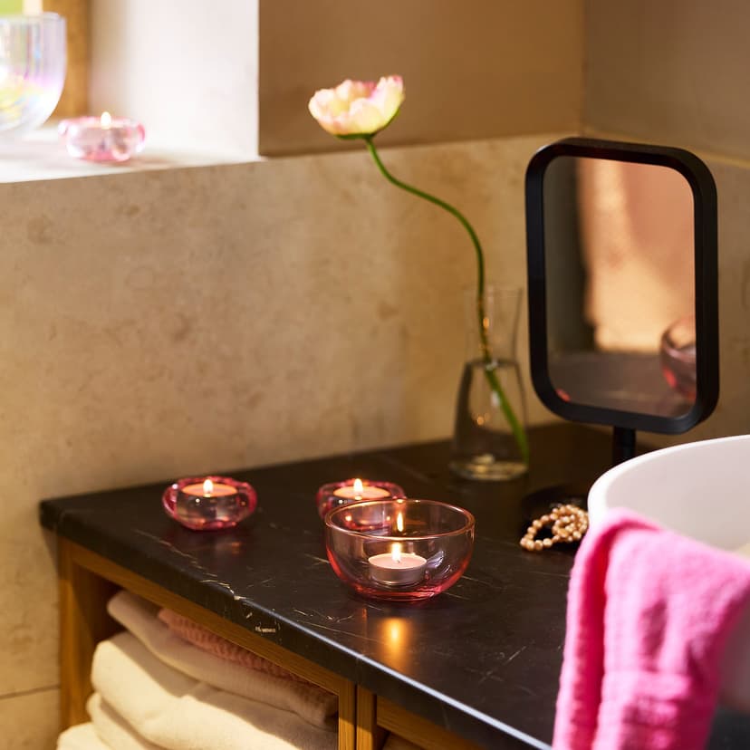 LOTSFÅGEL — Świeczka pachnąca, czerwone owoce jagodowe jasnoróżowy,