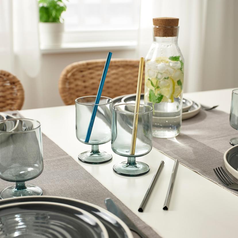 LUFTTÄT — трубочки д/напитка/щеточка, 5 предм, разные формы разные цвета