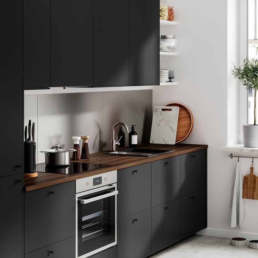 LYSEKIL — Panel ścienny, 2str stal nierdz/mosiądz,