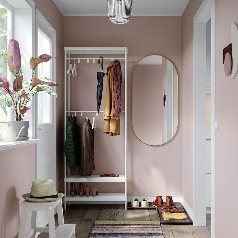 MACKAPÄR / BAGGMUCK — мебель для прихожей, 4 предм., белый/серый