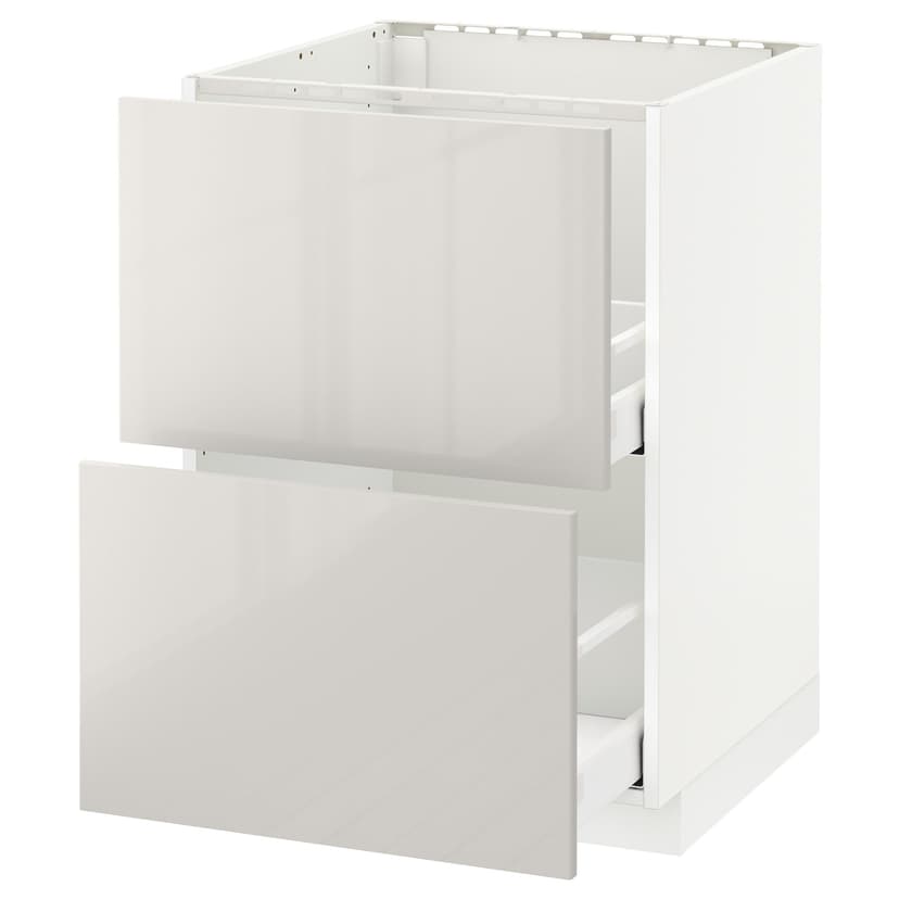 METOD / MAXIMERA — напольн шк п-мойку+2фрнт пнл/2 ящ, 60x60 см