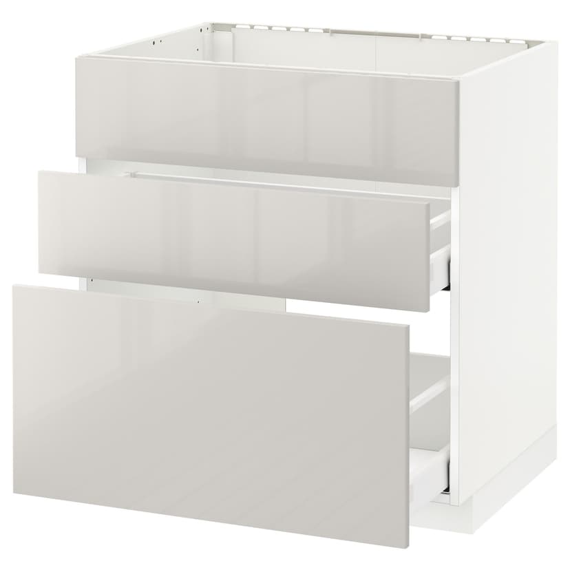 METOD / MAXIMERA — напольн шк п-мойку+3фрнт пнл/2ящ, 80x60 см