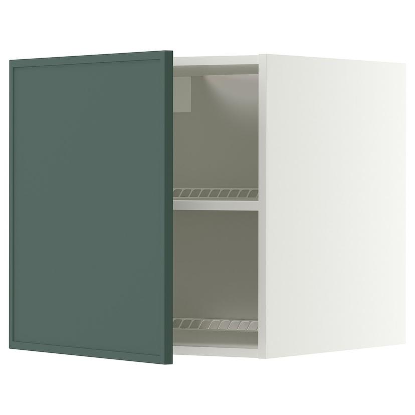 METOD — Верхняя часть холодильника/морозильника, белый/темно-серый с зеленым оттенком Aspudden.